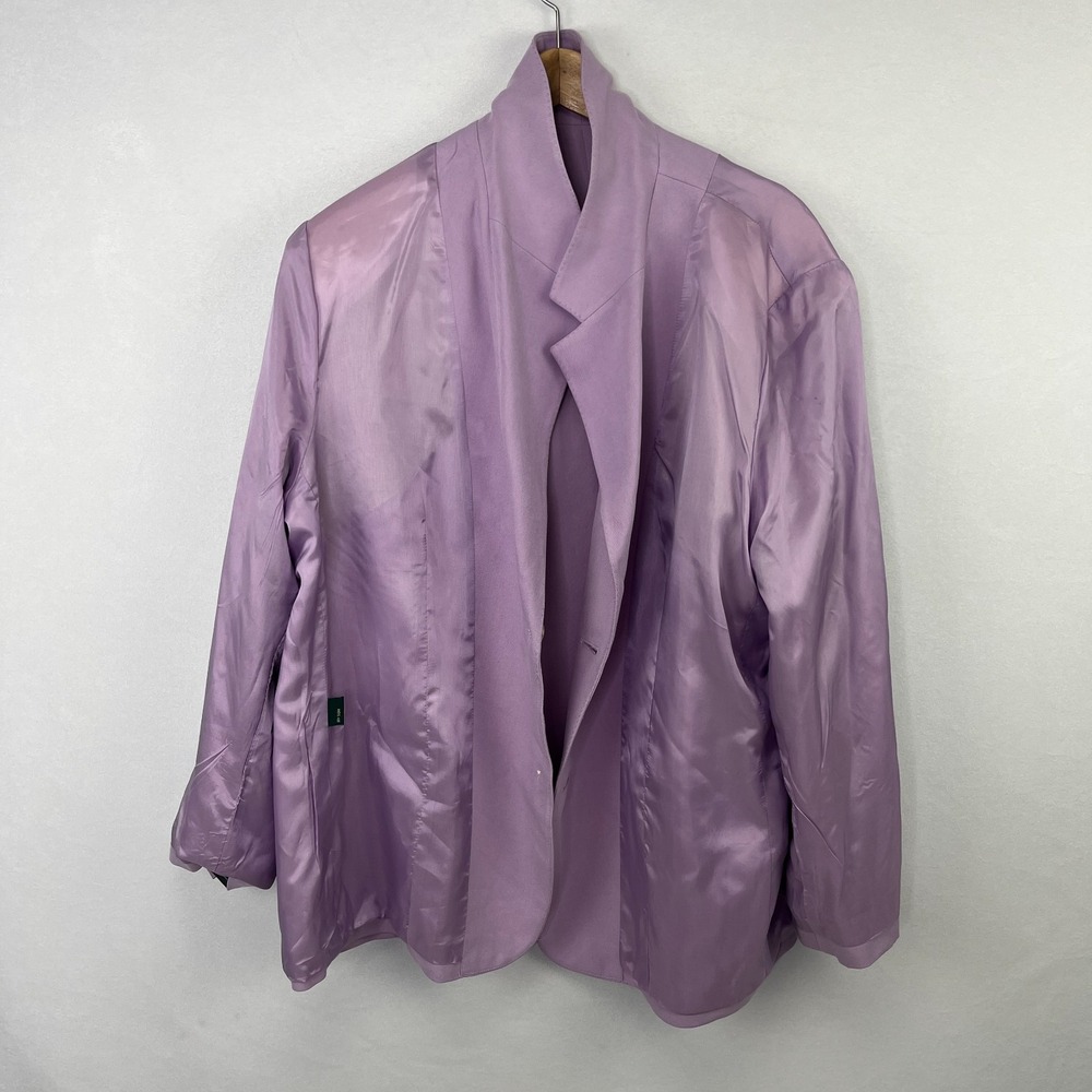 Lauren Ralph Lauren NWT Blazer Womens 20W 100% Silk Purple Jacket - Picture 9 of 15